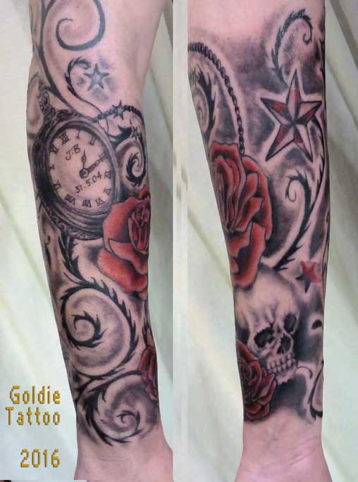 Goldie-Tattoo-Tarbes.mars.2016.avant-bras-crane-et-montre...web..jpg